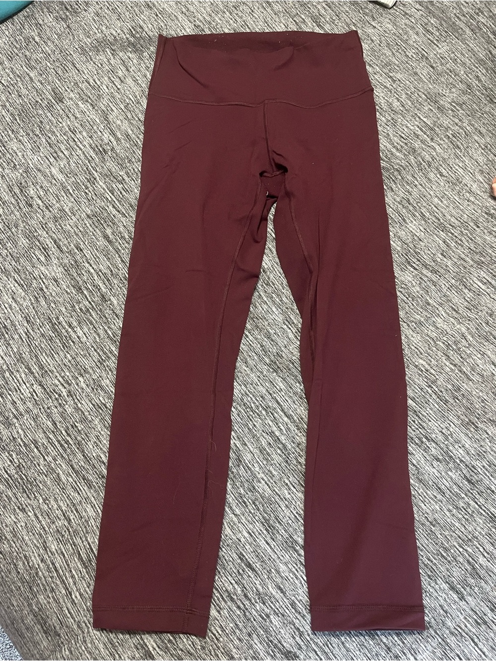 Maroon lululemon leggings size 8